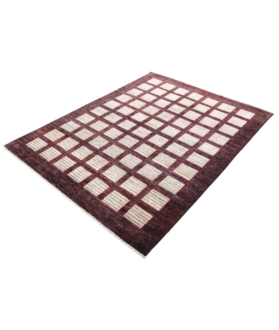 Afghan Oriental Rug 4' 11" x 6' 5" Hand-Knotted | No. AT83582