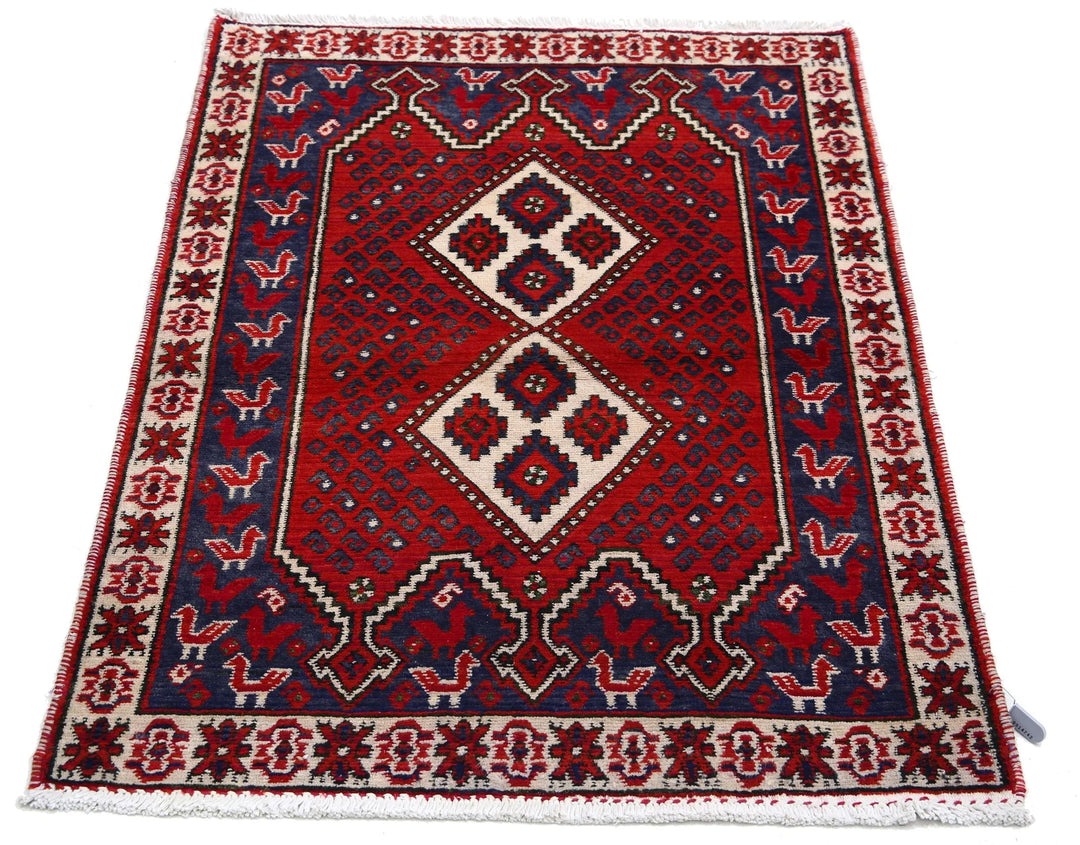 Persian Shiraz Rug 2' 9" x 3' 9" Hand-Knotted | No. AT83650