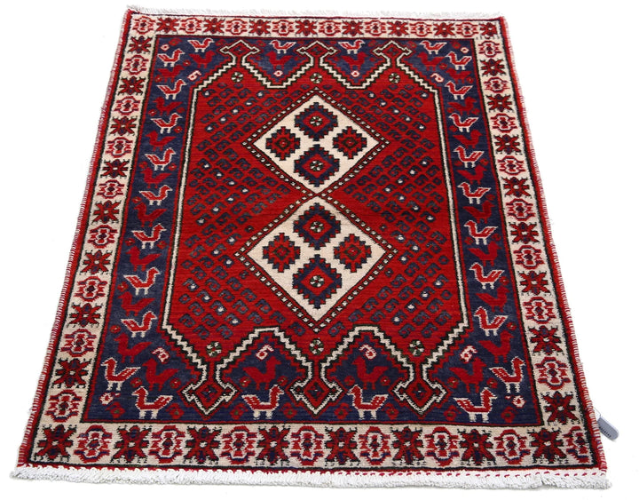 Persian Shiraz Rug 2' 9" x 3' 9" Hand-Knotted | No. AT83650