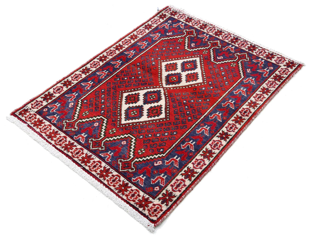 Persian Shiraz Rug 2' 9" x 3' 9" Hand-Knotted | No. AT83650