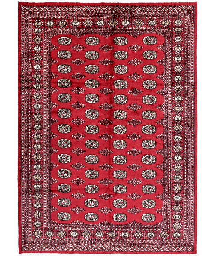 Pakistani Bokhara Rug 6' 2" x 8' 9" Hand-Knotted | No. AT83675