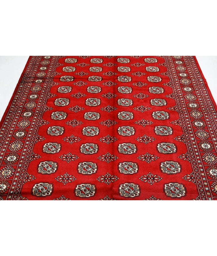 Pakistani Bokhara Rug 6' 2" x 8' 9" Hand-Knotted | No. AT83675