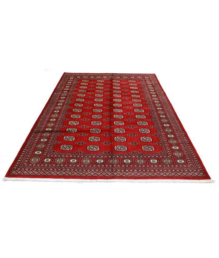 Pakistani Bokhara Rug 6' 2" x 8' 9" Hand-Knotted | No. AT83675