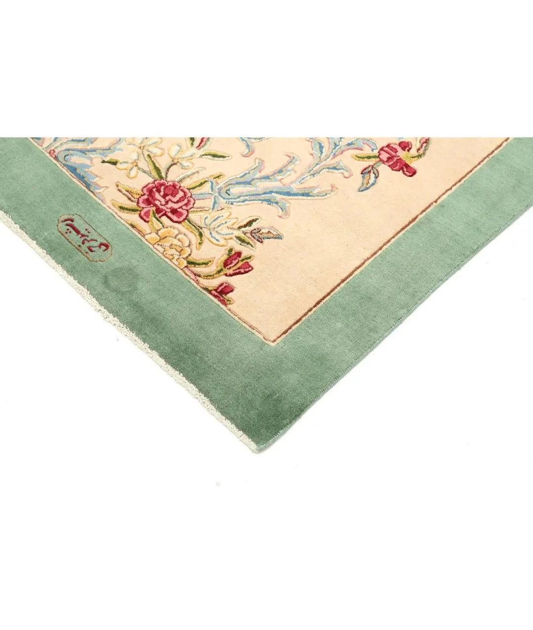 Beige Persian Kerman Rug 3' 3" x 14' 2" Hand-Knotted | No. AT83719