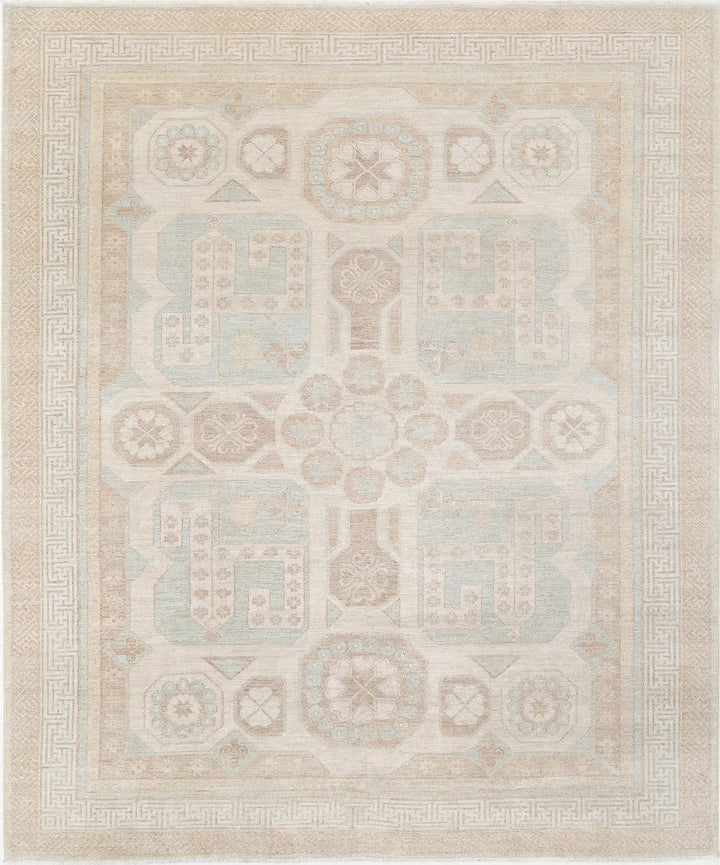 Afghan Khotan Rug 9' 1" x 10' 11" Hand-Knotted | No. AT83731