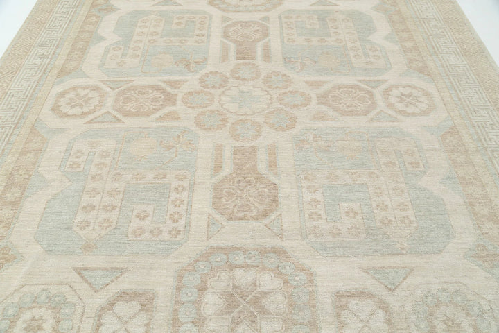Afghan Khotan Rug 9' 1" x 10' 11" Hand-Knotted | No. AT83731