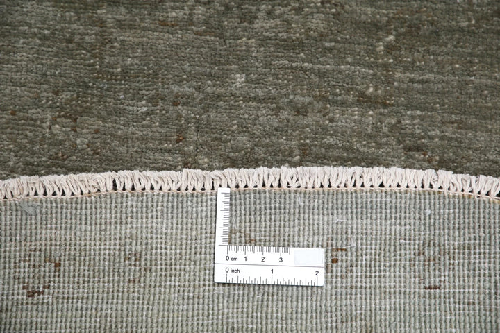 Grey Afghan Overdye Rug 5' 4" x 5' 6" Hand-Knotted | No. AT83777