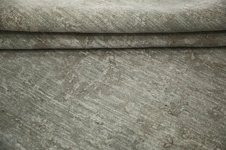 Grey Afghan Overdye Rug 5' 4" x 5' 6" Hand-Knotted | No. AT83777