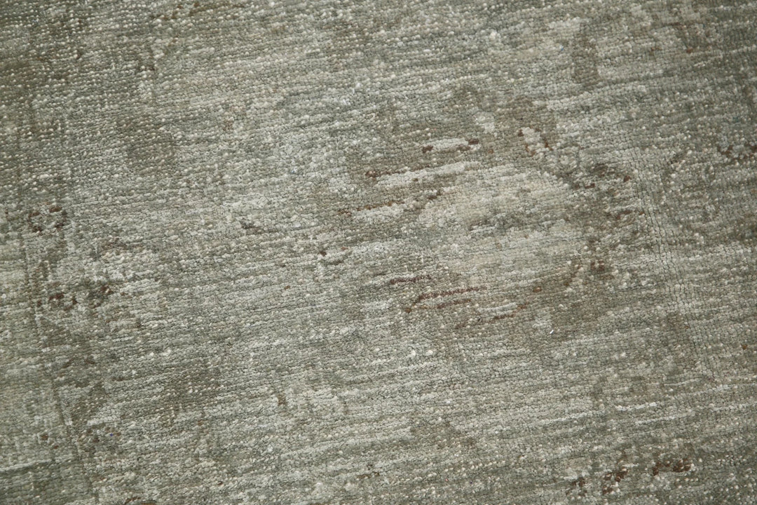 Grey Afghan Overdye Rug 5' 4" x 5' 6" Hand-Knotted | No. AT83777