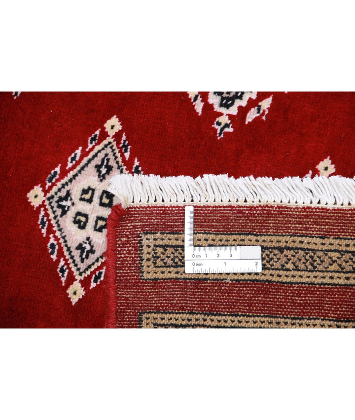 Red Pakistani Bokhara Rug 6' 5" x 9' 9" Hand-Knotted | No. AT83823