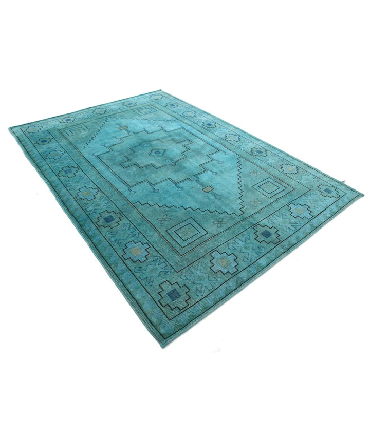 Turkish Overdye Rug 6' 3" x 9' 1" Hand-Knotted | No. AT83924