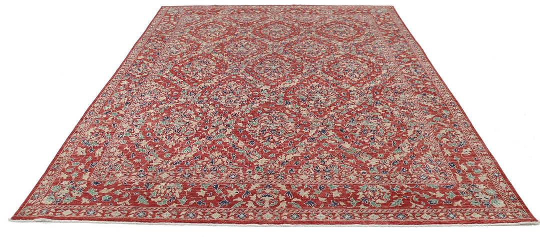 Afghan Ziegler Rug 7' 11" x 9' 10" Hand-Knotted | No. AT83931