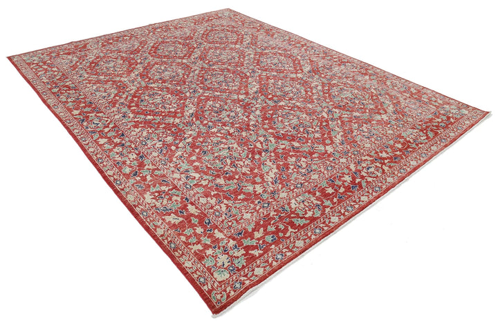 Afghan Ziegler Rug 7' 11" x 9' 10" Hand-Knotted | No. AT83931