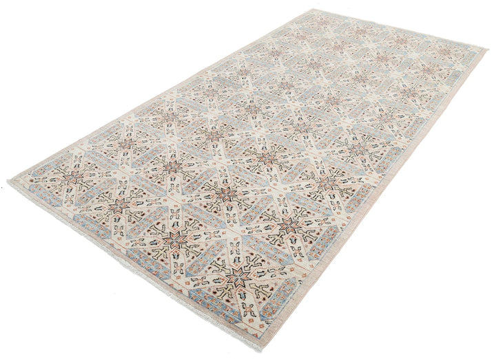 Afghan Oriental Rug 4' 10" x 9' 4" Hand-Knotted | No. AT84107