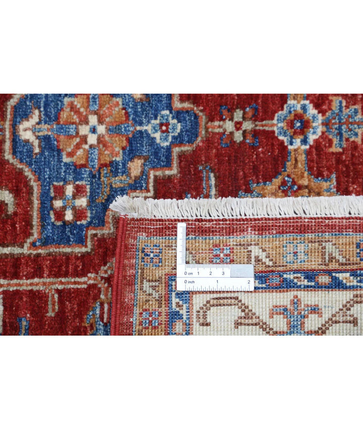 Afghan Heriz Rug 4' 9" x 6' 5" Hand-Knotted | No. AT84137
