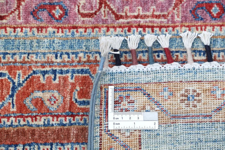 Blue Afghan Oriental Rug 5' 0" x 5' 9" Hand-Knotted | No. AT84254