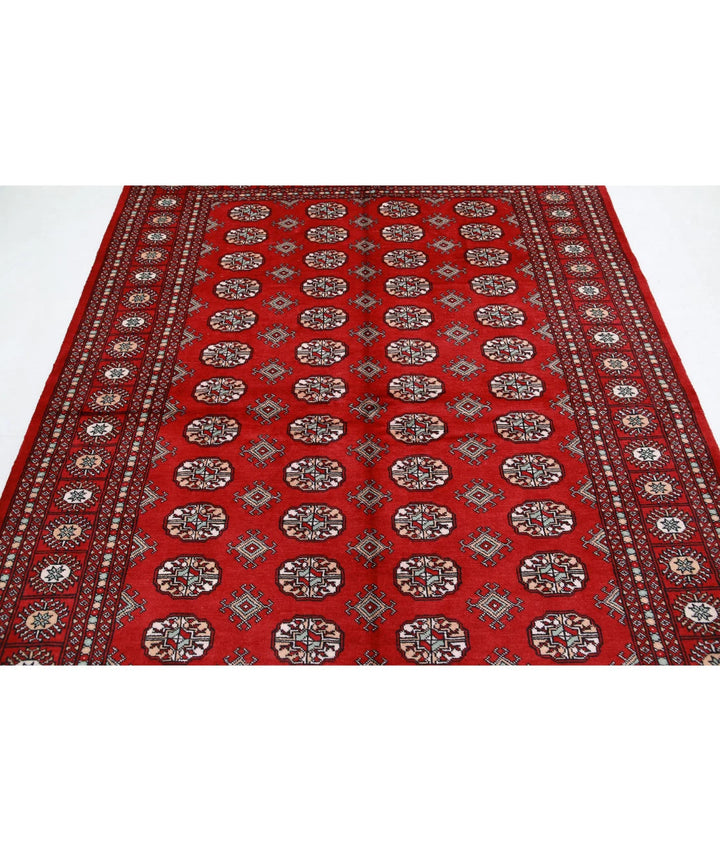 Pakistani Bokhara Rug 6' 2" x 9' 2" Hand-Knotted | No. AT84332