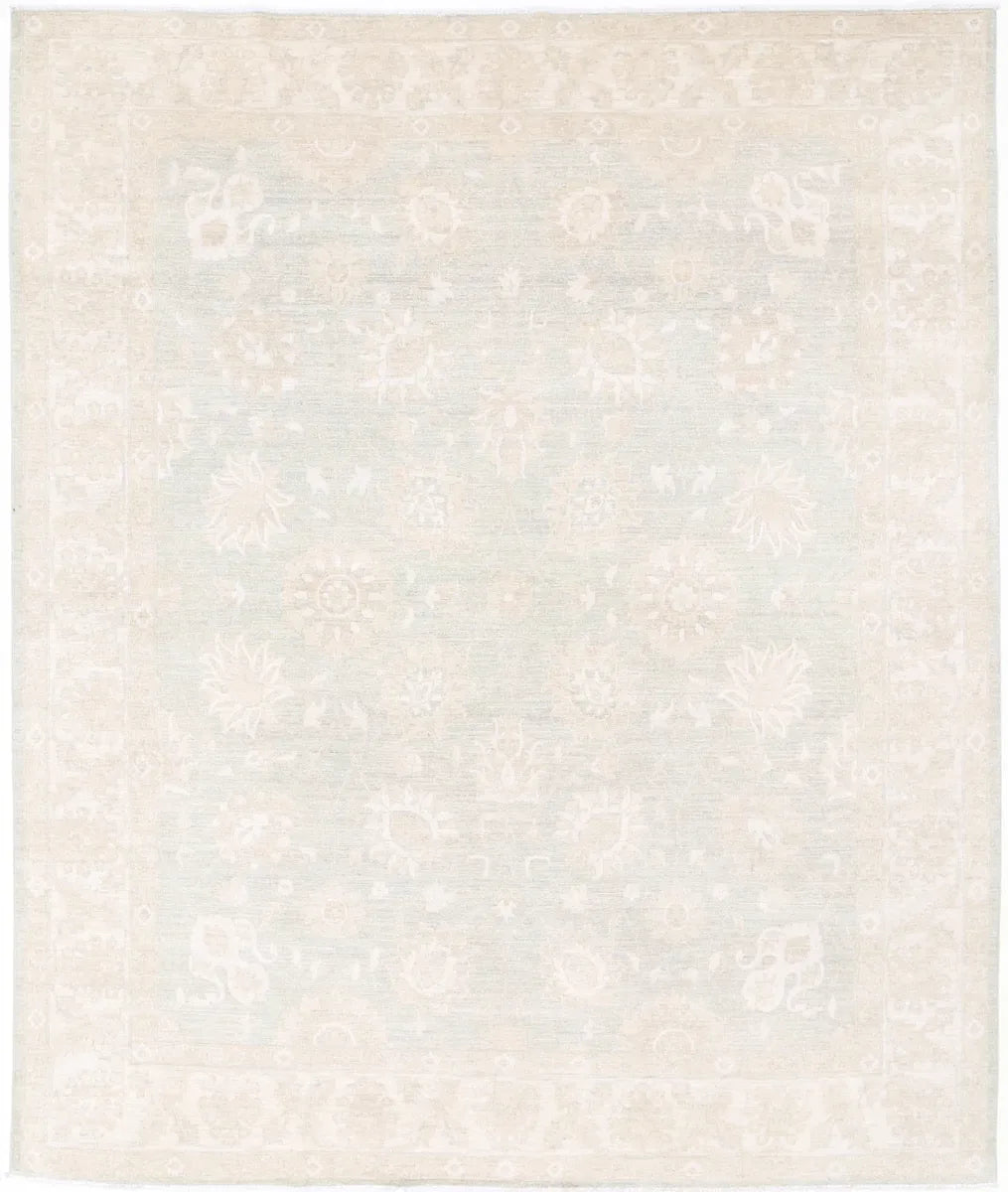 Afghan Oushak Rug 8' 1" x 9' 8" Hand-Knotted | No. AT84433