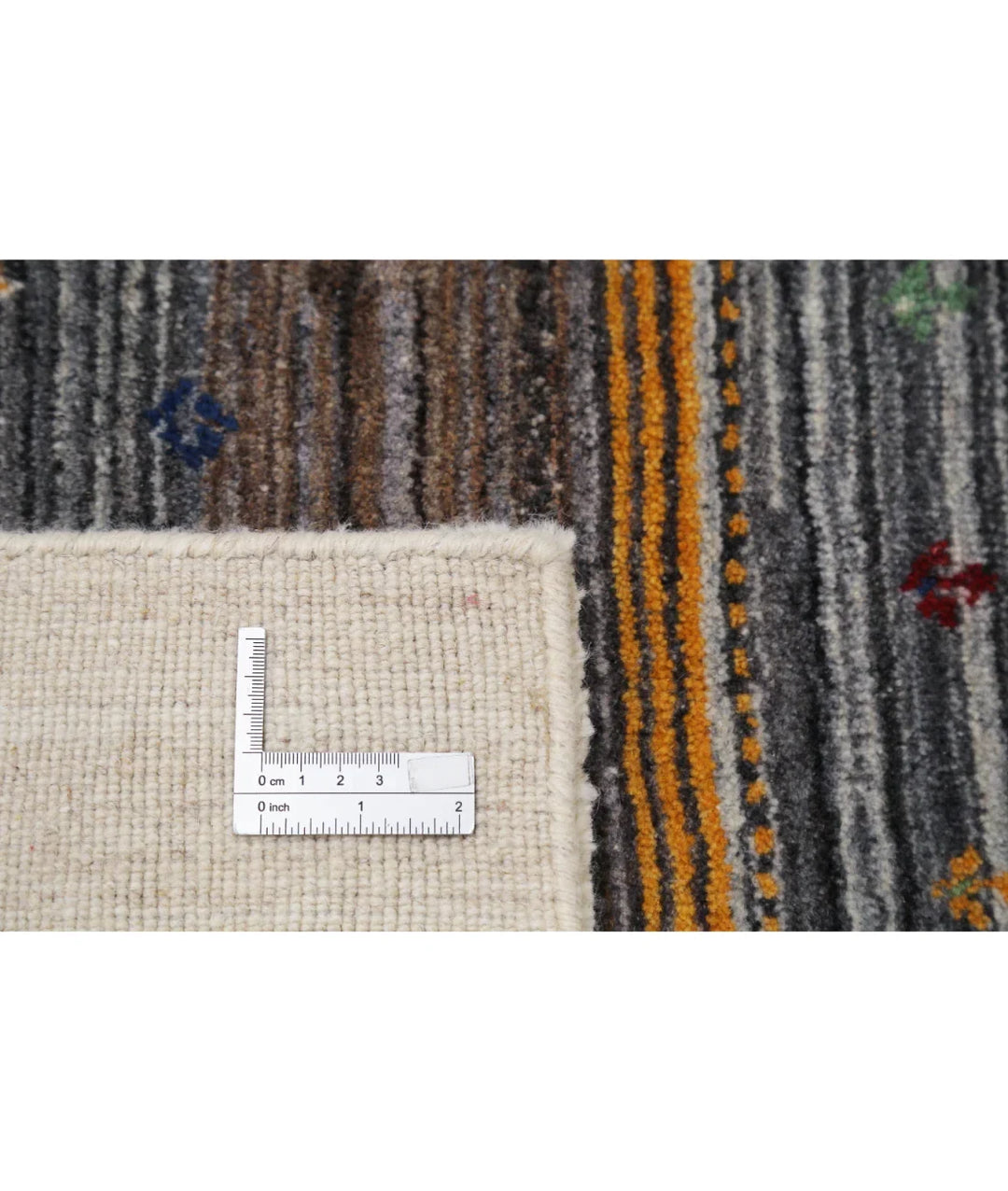 Ivory Indian Oriental Rug 5' 8" x 7' 10" Hand-Knotted | No. AT845348