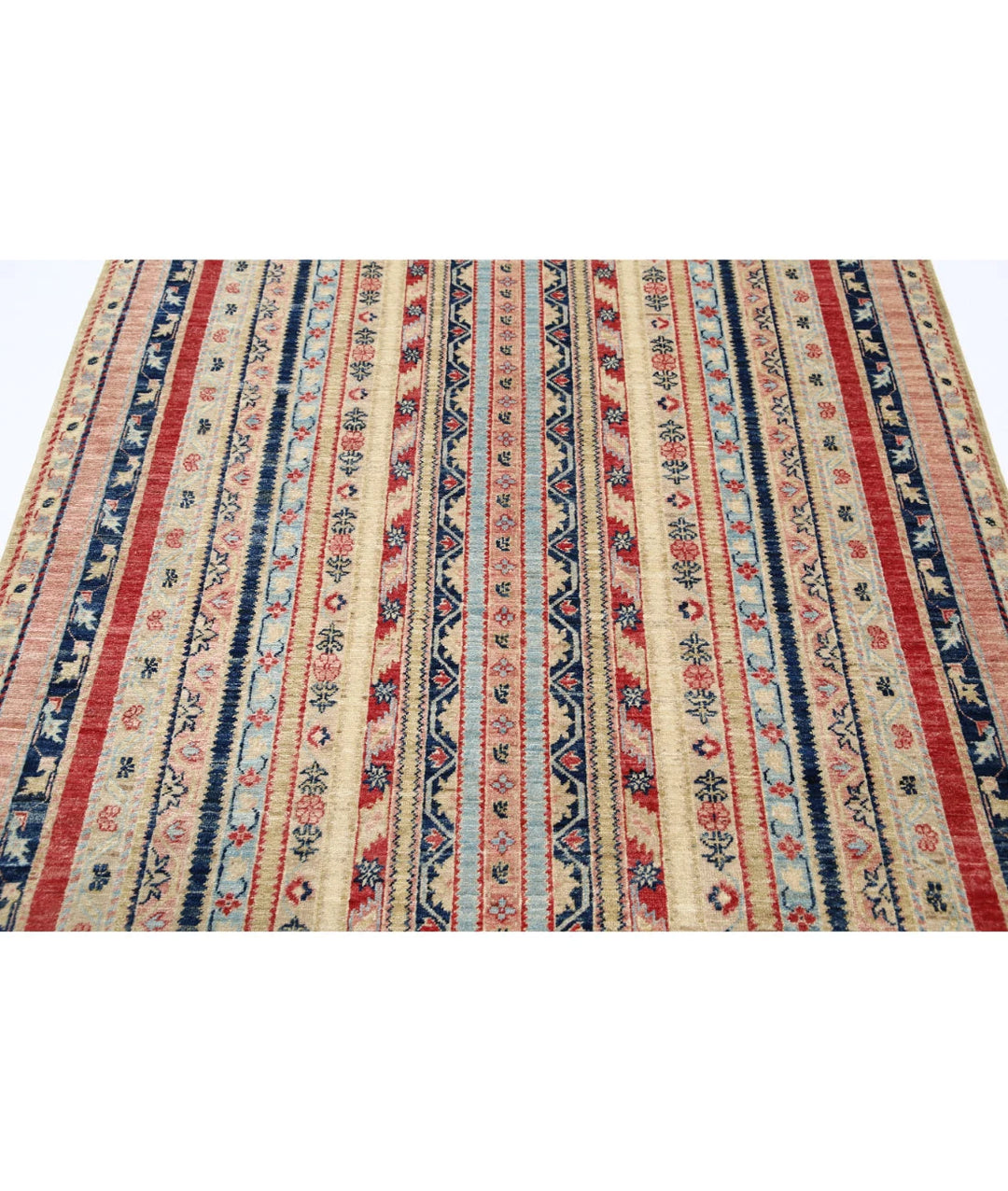 Afghan Shaal Rug 4' 10" x 6' 7" Hand-Knotted | No. AT84556