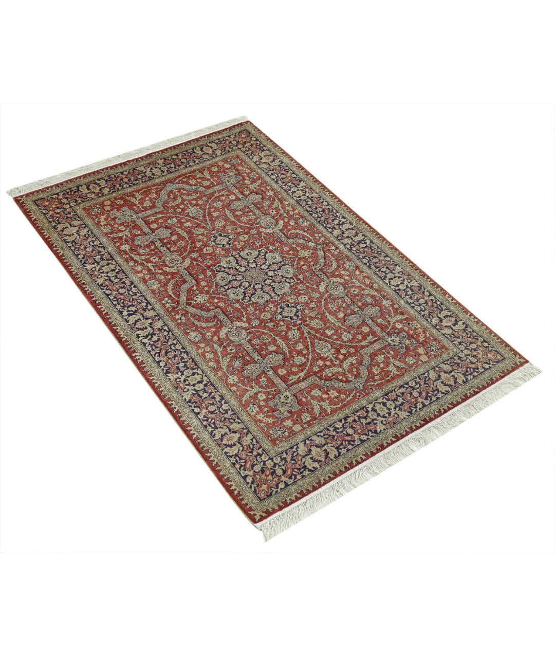 Chinese Hereke Rug 2' 7" x 3' 11" Hand-Knotted | No. AT84633
