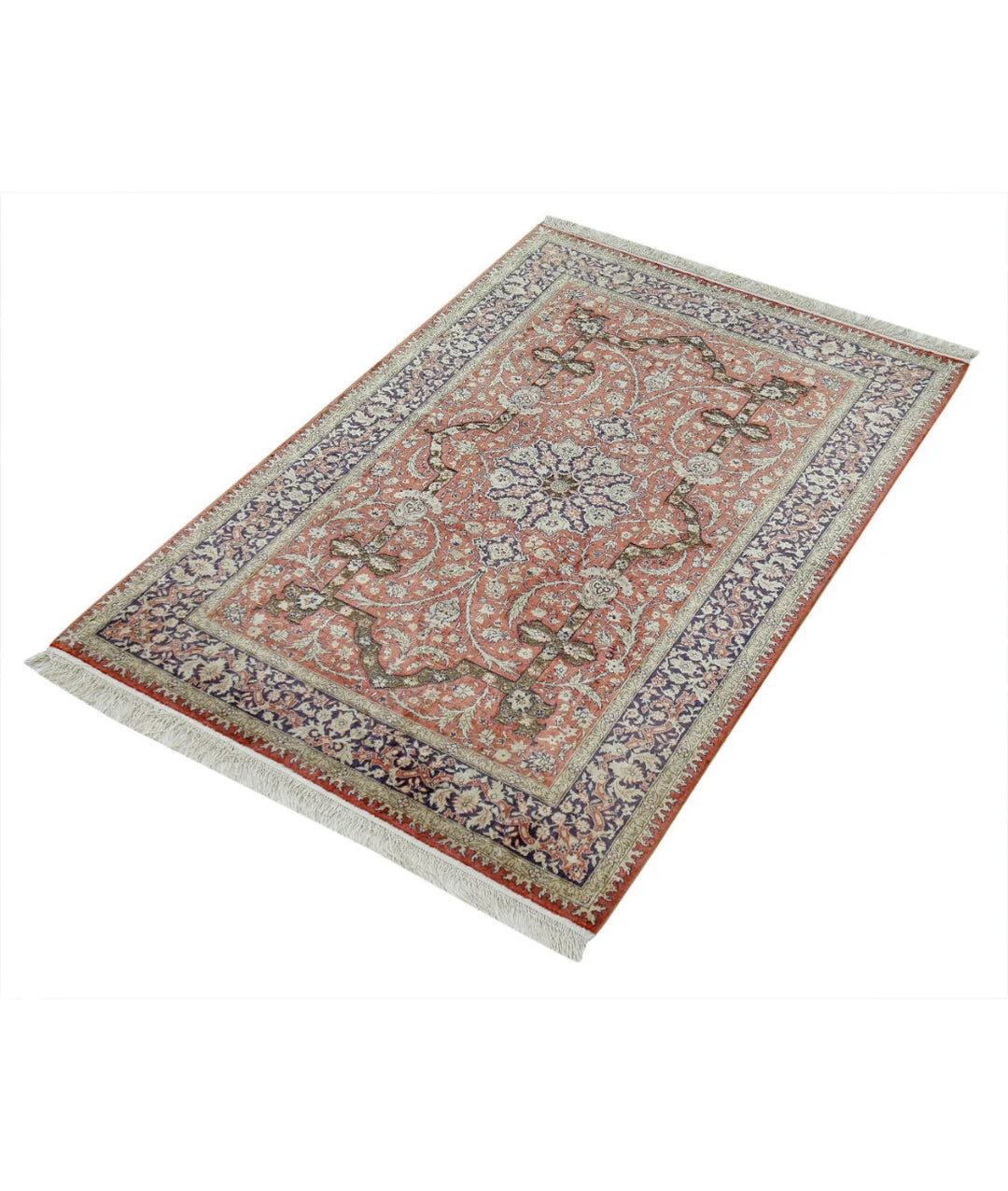 Chinese Hereke Rug 2' 7" x 3' 11" Hand-Knotted | No. AT84633