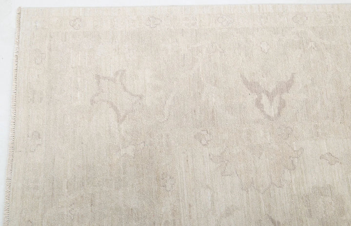 Ivory Afghan Oushak Rug 8' 8" x 11' 8" Hand-Knotted | No. AT84641