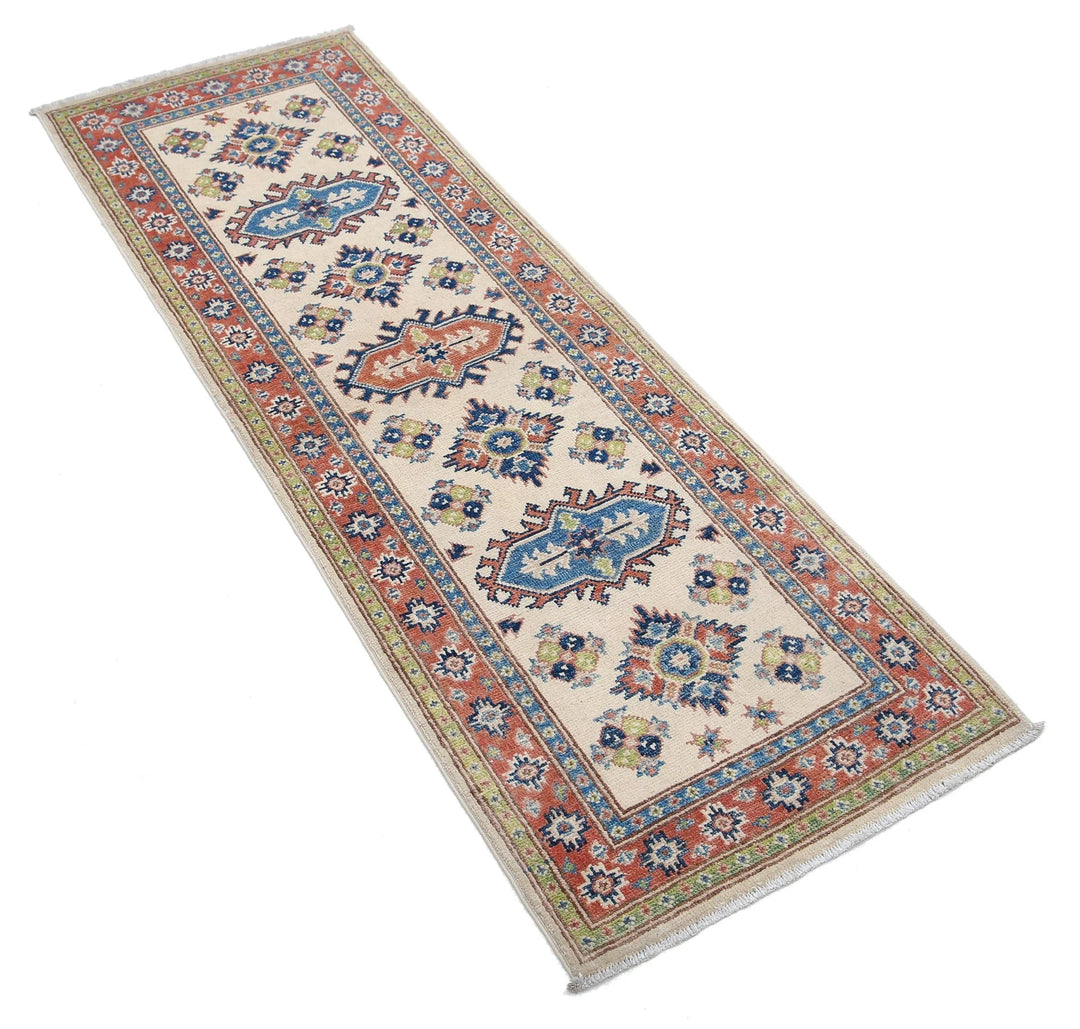 Afghan Kazak Rug 2' 0" x 5' 11" Hand-Knotted | No. AT84665