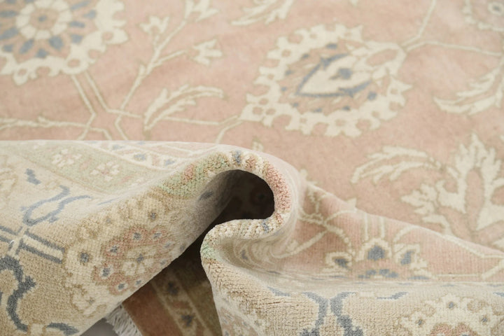 Green Turkish Oushak Rug 6' 10" x 8' 5" Hand-Knotted | No. AT84677