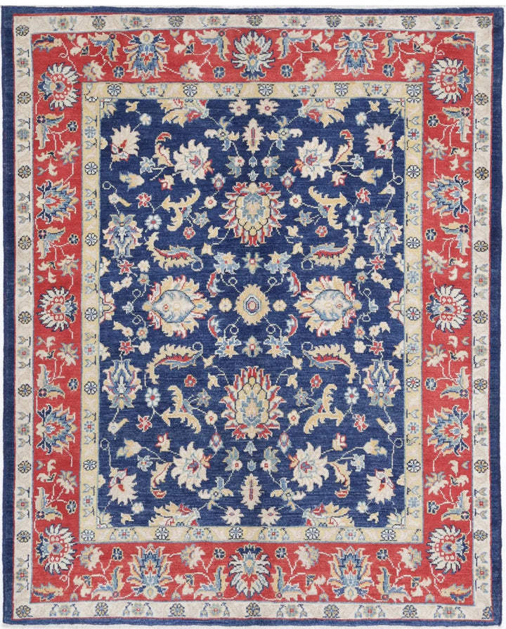 Afghan Ziegler Rug 5' 0" x 6' 4" Hand-Knotted | No. AT84705