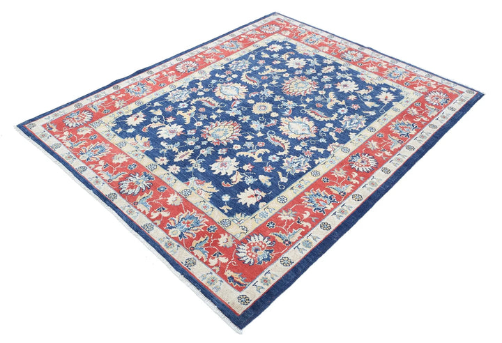 Afghan Ziegler Rug 5' 0" x 6' 4" Hand-Knotted | No. AT84705