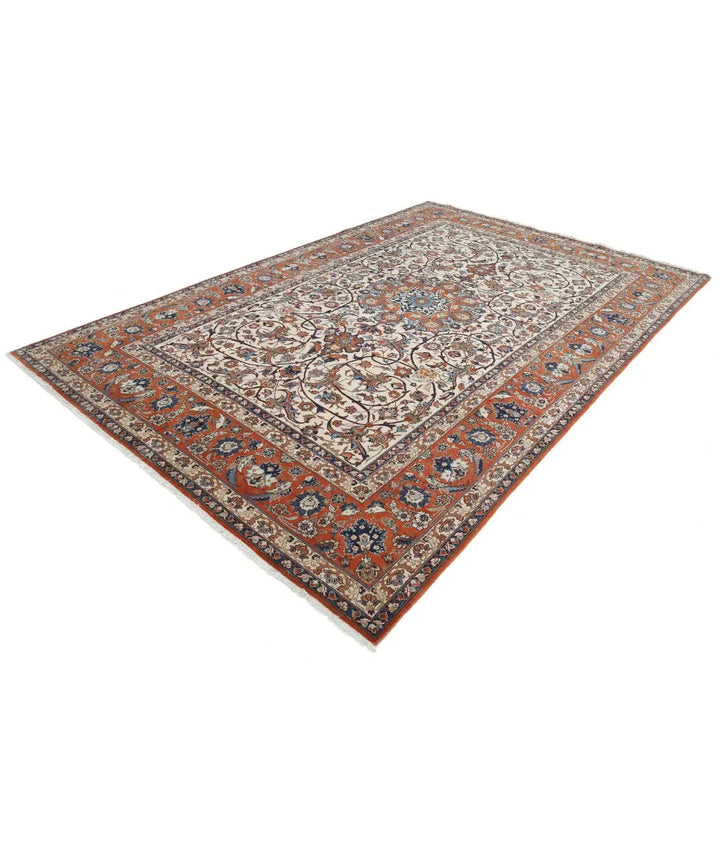 Persian Isfahan Rug 7' 8" x 11' 9" Hand-Knotted | No. AT84827