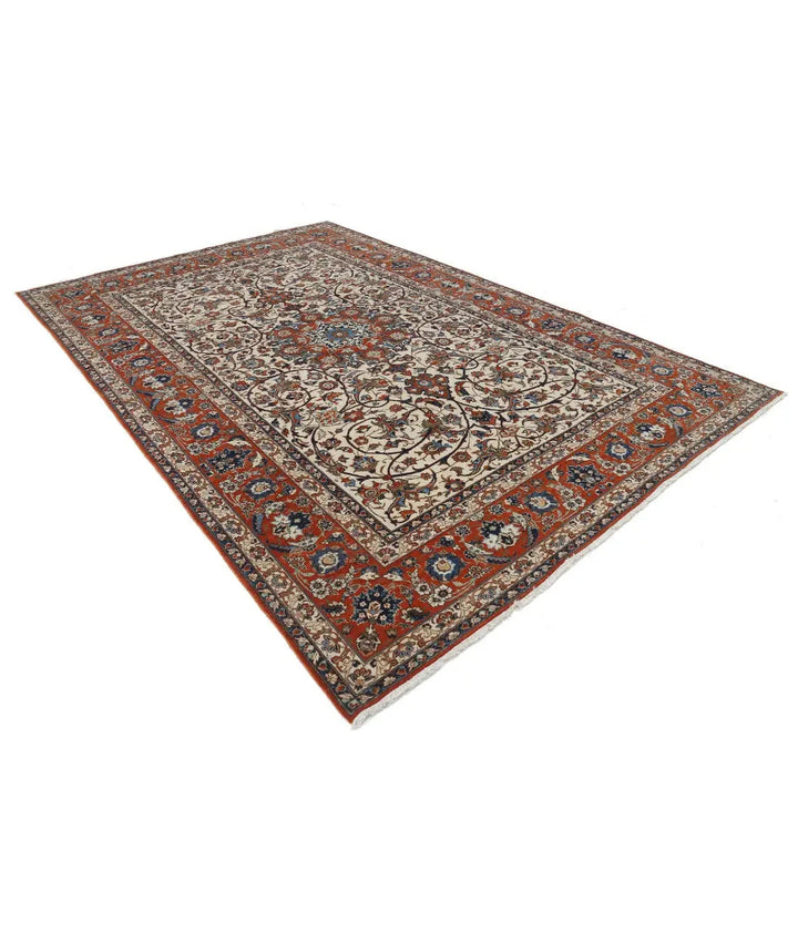 Persian Isfahan Rug 7' 8" x 11' 9" Hand-Knotted | No. AT84827