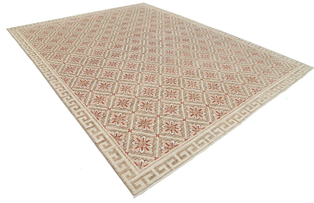 Afghan Khotan Rug 9' 2" x 11' 8" Hand-Knotted | No. AT84845