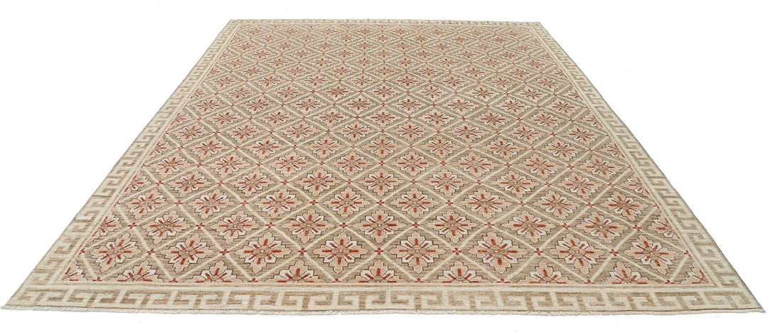 Afghan Khotan Rug 9' 2" x 11' 8" Hand-Knotted | No. AT84845
