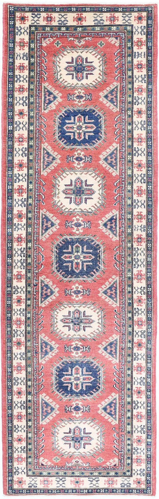 Afghan Kazak Rug 2' 8" x 9' 5" Hand-Knotted | No. AT84848