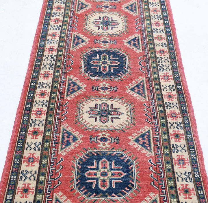 Afghan Kazak Rug 2' 8" x 9' 5" Hand-Knotted | No. AT84848