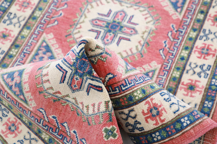 Afghan Kazak Rug 2' 8" x 9' 5" Hand-Knotted | No. AT84848