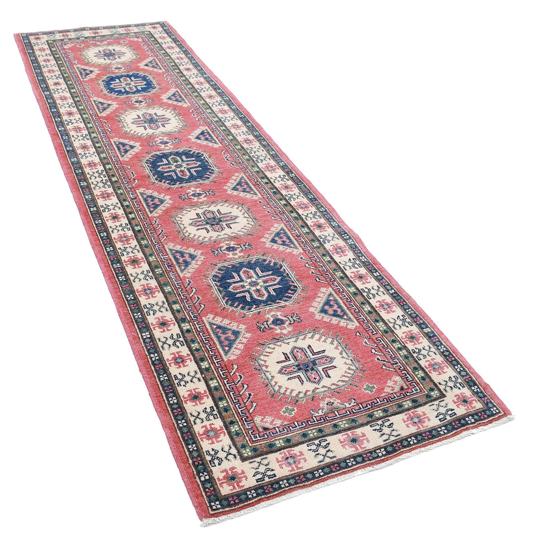 Afghan Kazak Rug 2' 8" x 9' 5" Hand-Knotted | No. AT84848
