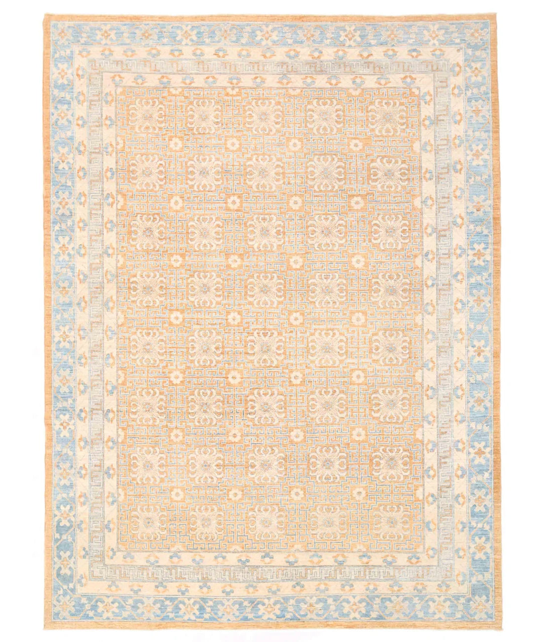 Rust Afghan Khotan Rug 8' 10" x 11' 10" Hand-Knotted | No. AT84850