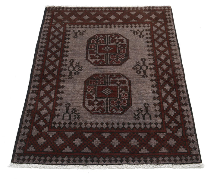 Afghan Revival Rug 2' 7" x 3' 10" Hand-Knotted | No. AT84859