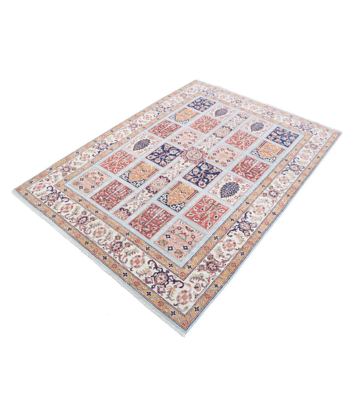 Afghan Bakhtiari Rug 4' 9" x 6' 5" Hand-Knotted | No. AT84866