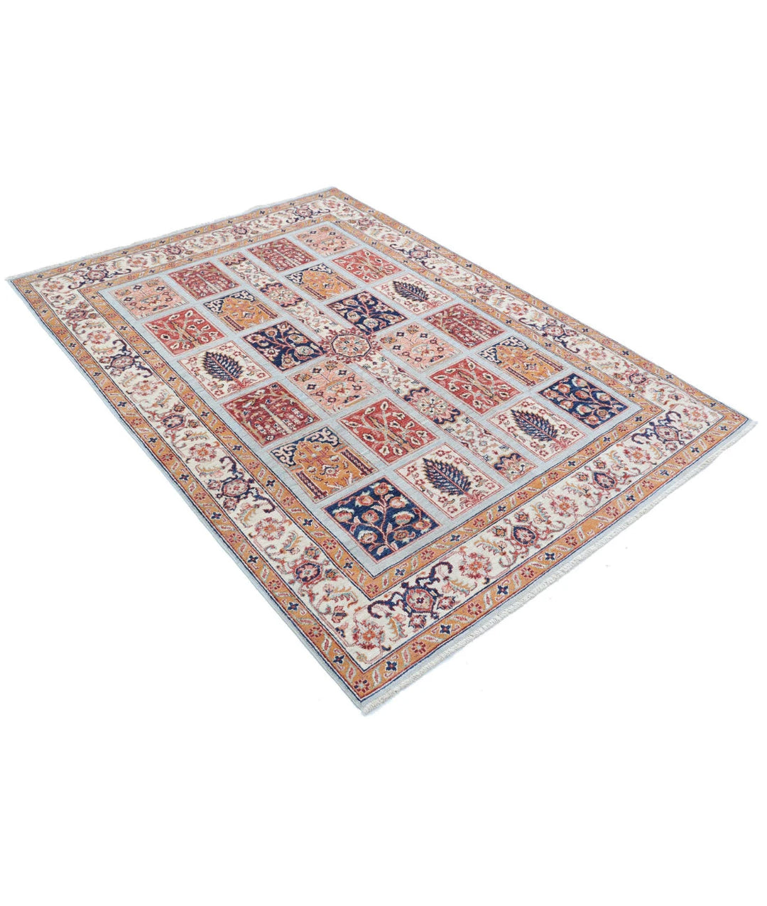 Afghan Bakhtiari Rug 4' 9" x 6' 5" Hand-Knotted | No. AT84866