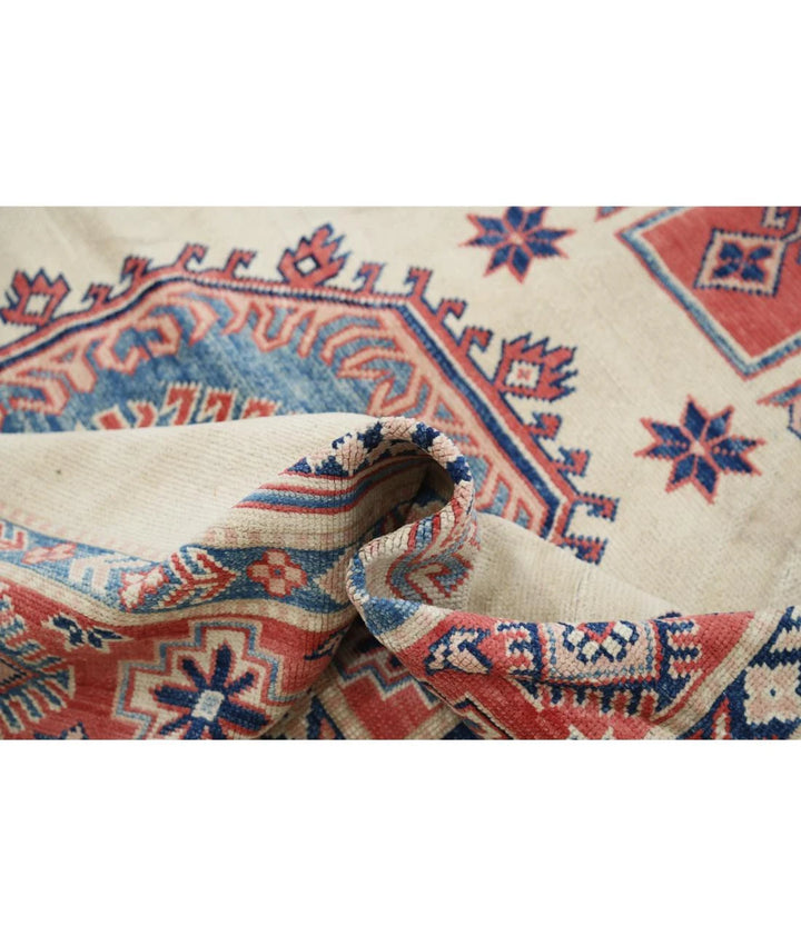 Afghan Kazak Rug 6' 3" x 9' 2" Hand-Knotted | No. AT84926