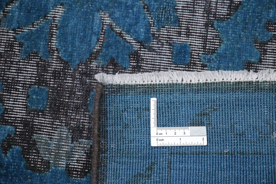 Blue Afghan Oriental Rug 7' 10" x 9' 8" Hand-Knotted | No. AT84939