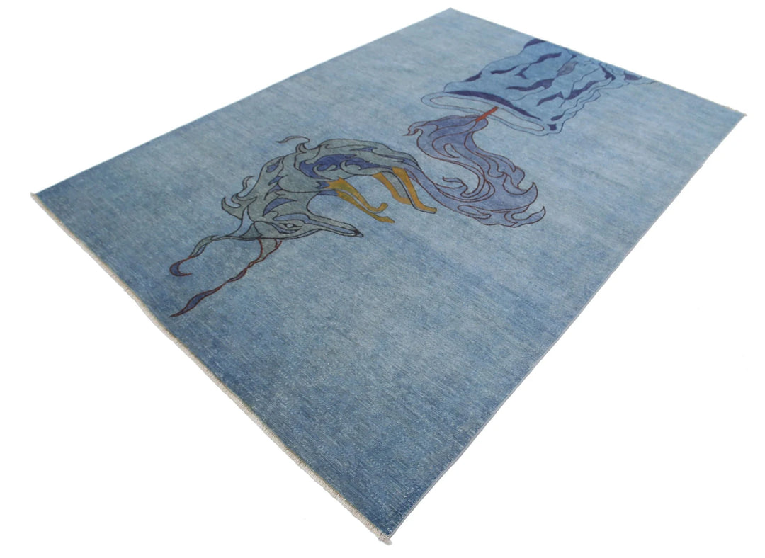 Afghan Oriental Rug 6' 0" x 8' 8" Hand-Knotted | No. AT84960