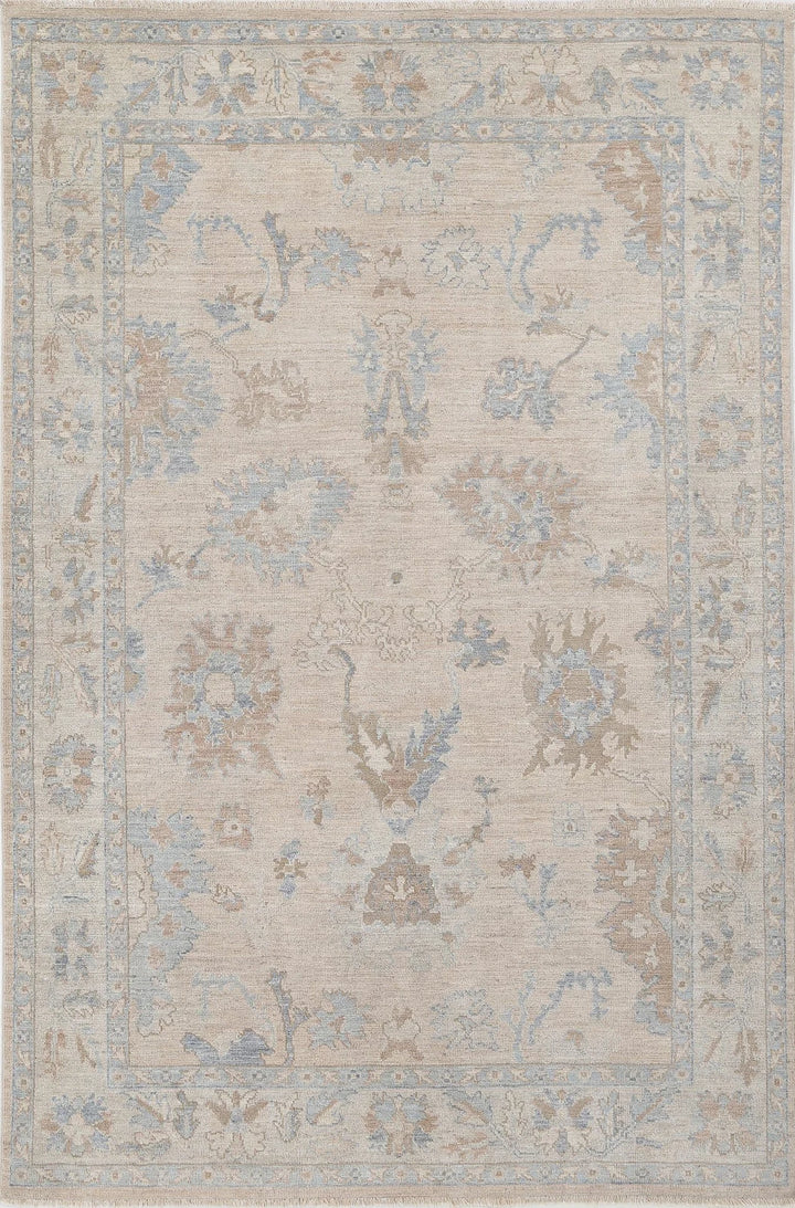 Afghan Oushak Rug 5' 9" x 8' 9" Hand-Knotted | No. AT85229
