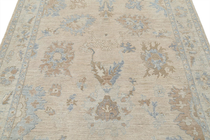 Afghan Oushak Rug 5' 9" x 8' 9" Hand-Knotted | No. AT85229
