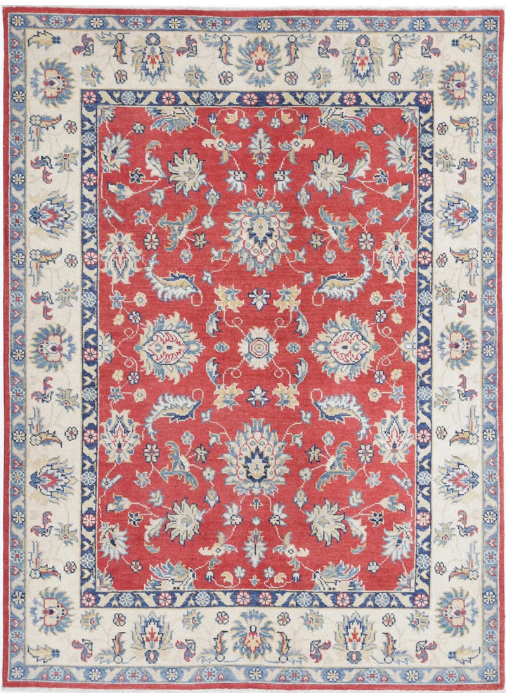 Afghan Ziegler Farhan Gul Rug 4' 9" x 6' 8" Hand-Knotted | No. AT85239