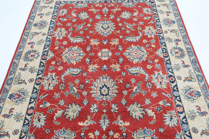 Afghan Ziegler Farhan Gul Rug 4' 9" x 6' 8" Hand-Knotted | No. AT85239